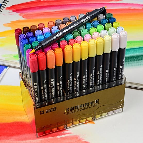 STA Aquarelle Coloring Brush Pens