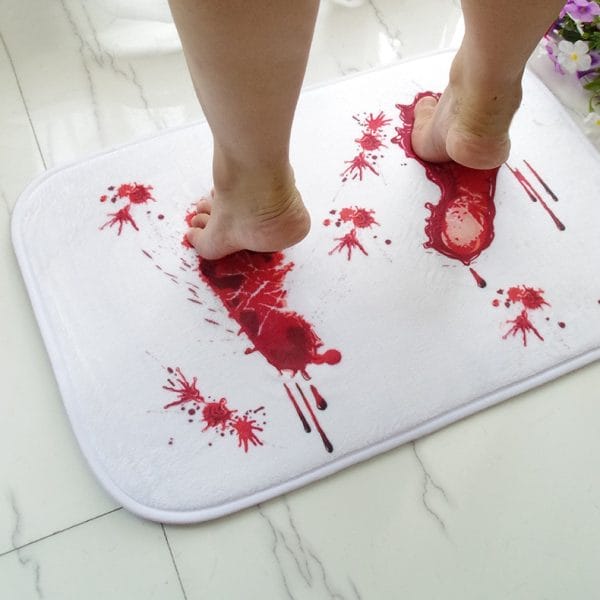 Anti-Slip Bloody Footprints Bath Mat