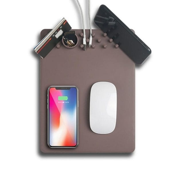 MULTI-FUNCTION ORGANIZER MOUSE PAD WITH WIRELESS CHARGING