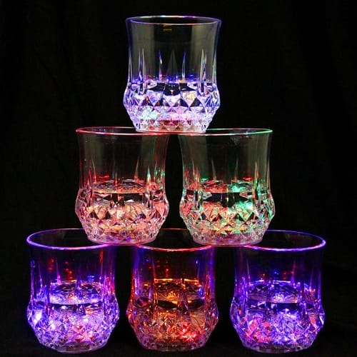 Liquid Activated Multicolor LED Glasses – 4 sets
