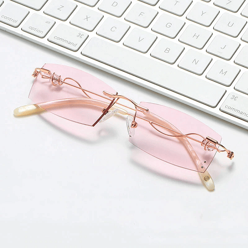 2020 fashionable ladies pink reading glasses