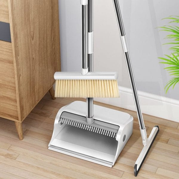 Stainless Steel Built-In Comb Rotating Broom