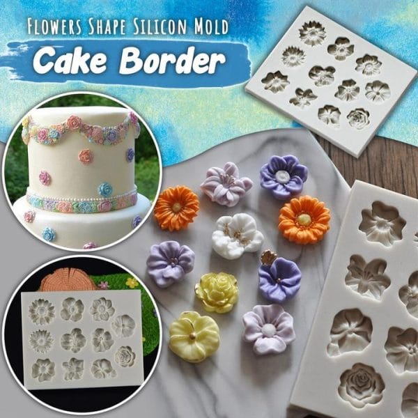 Flowers Shape Silicon Mold Cake Border