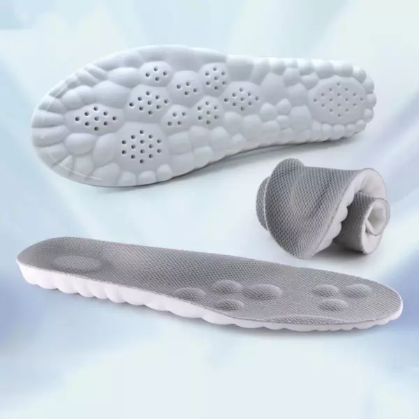 4D Orthopedic Sport Insoles Soft Breathable High-elasticity Shock