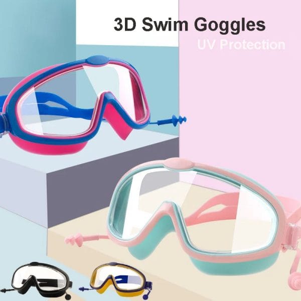Anti-Fog UV Protection Swimming Glasses With Earplugs